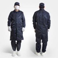 크린룸(네이비 롱 가운 상의) 무진 제전 방진복 - 단품
