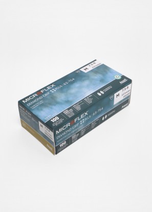 MICROFLEX 63-754 라텍스 장갑 Diamond Grip Plus
