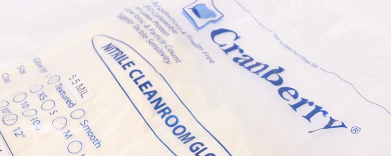 Cranberry Cleanroom Nitrile Gloves